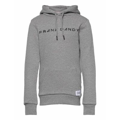 Kid'S Solid Hoodie Hoodie Grå Frank Dandy
