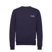 Unisex Solid Crew Sweat-shirt Tröja Blå Frank Dandy