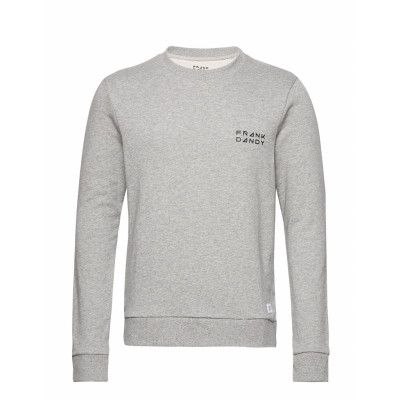 Unisex Solid Crew Sweat-shirt Tröja Grå Frank Dandy