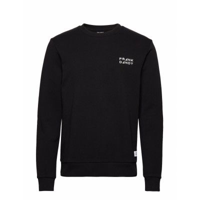 Unisex Solid Crew Sweat-shirt Tröja Svart Frank Dandy