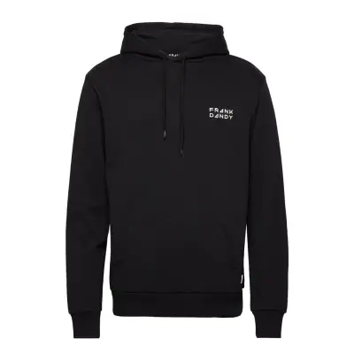 Unisex Solid Hoodie Hoodie Svart Frank Dandy