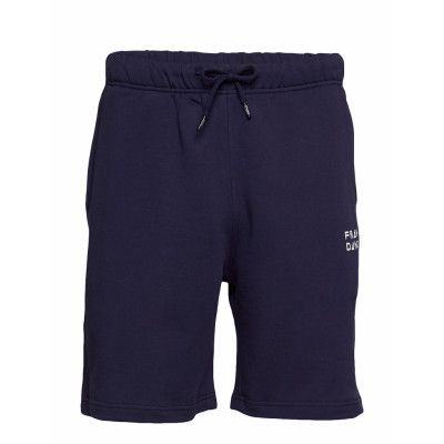 Unisex Solid Sweat Shorts Shorts Casual Blå Frank Dandy