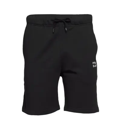 Unisex Solid Sweat Shorts Shorts Casual Svart Frank Dandy
