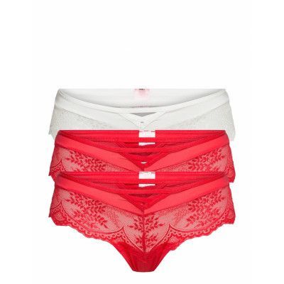 3-Pack Lola Boxerstring Lingerie Panties Hipsters/boyshorts Röd Hunkemöller
