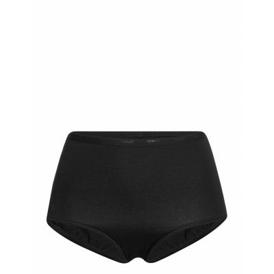 Basic Cotton High Waist Brief Hipstertrosa Underkläder Svart Femilet