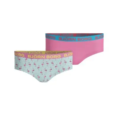 Björn Borg 2-pack Flamingo Stripe Hipster For Girls * Kampanj *