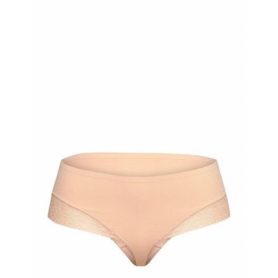 Shaping-Effect Thong With Lace *Villkorat Erbjudande Lingerie Panties Hipsters/boyshorts Beige Esprit Bodywear Women