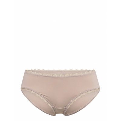 Recycled: Hipster Shorts With Lace *Villkorat Erbjudande Trosa Brief Tanga Beige Esprit Bodywear Women