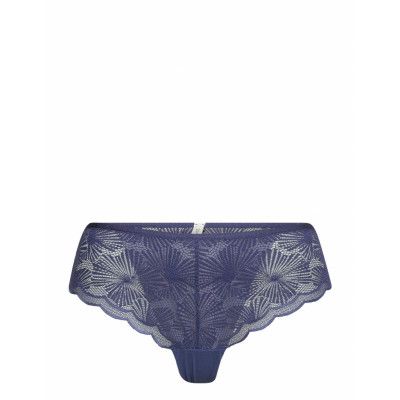 Brazilian Hipster Shorts Made Of Patterned Lace Trosa Brief Tanga Blå Esprit Bodywear Women