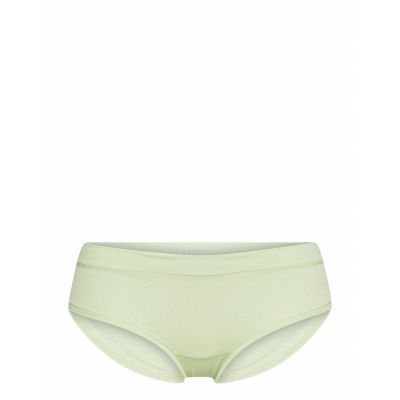 Made Of Recycled Material: Ribbed-Effect Hipster Shorts *Villkorat Erbjudande Trosa Brief Tanga Grön Esprit Bodywear Women
