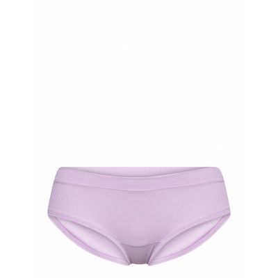 Made Of Recycled Material: Ribbed-Effect Hipster Shorts Trosa Brief Tanga Purple Esprit Bodywear Women