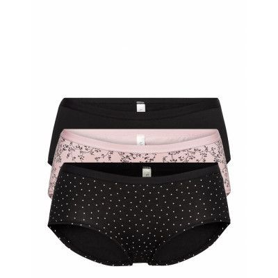 Brief 3 Pack Classic Regular P Lingerie Panties Hipsters/boyshorts Svart Lindex