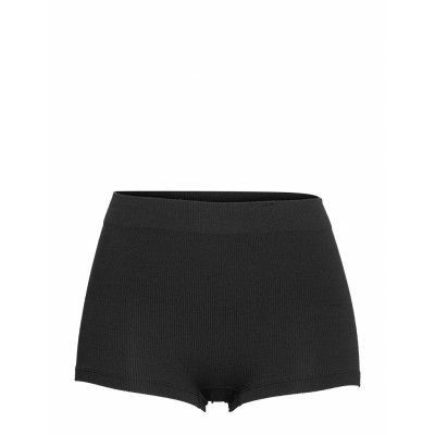 Brief Boxer Midi Seamless Rib Lingerie Panties Hipsters/boyshorts Svart Lindex