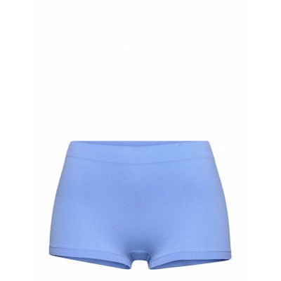 Brief Boxer Midi Seamless Rib Lingerie Panties Hipsters/boyshorts Blå Lindex