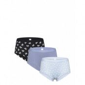 Lindex Brief Hipster 3P Hearts And Bo Svart