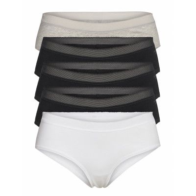 Core Hipster 5P Lingerie Panties Hipsters/boyshorts Vit Björn Borg