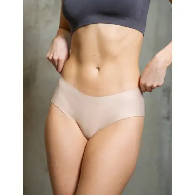 Danish Endurance Women's Invisible Hipster 3-Pack - Beige - S