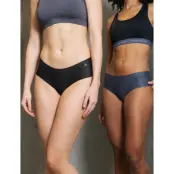 Danish Endurance Women's Invisible Hipster 3-Pack - Black - S