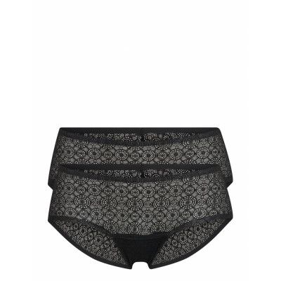 Dream Hipster Lace X 2 Lingerie Panties Hipsters/boyshorts Svart Magic Bodyfashion