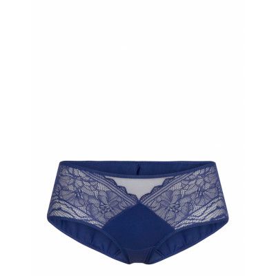 Floral Touch Covering Shorty *Villkorat Erbjudande Lingerie Panties Hipsters/boyshorts Marinblå CHANTELLE