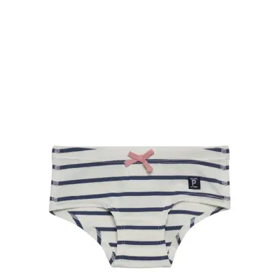 Girl Hipster Striped Preschool Night & Underwear Underwear Panties Blå Polarn O. Pyret