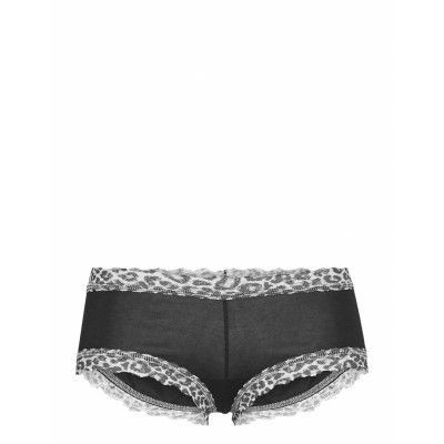 Hanky Panky Classic Leopard Cotton, Boyshort Lingerie Panties Hipsters/boyshorts Svart Hanky Panky