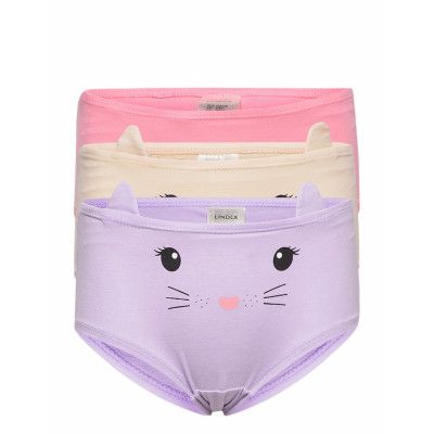 Hipster 3 P Ears Face Cat Night & Underwear Underwear Panties Lila Lindex