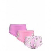 Hipster 3 Pack Aop Night & Underwear Underwear Panties Pink Lindex