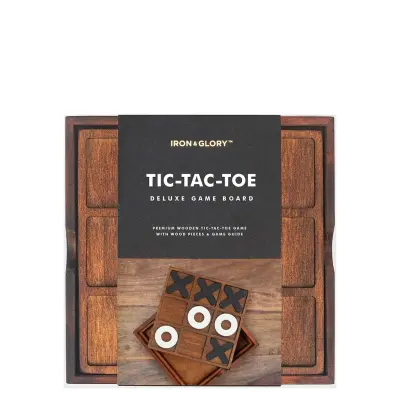 Iron & Glory Træspil Tre I Træk - Brown - 2.8X 14.2X 14.2CM