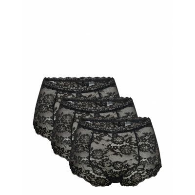 Lace Maxi 3-Pack *Villkorat Erbjudande Lingerie Panties High Waisted Panties Svart Missya