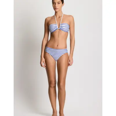 Lauren Ralph Lauren Swimwear Lrl Seaside Stripe Print Hipster - White - 44