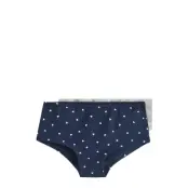 Lindex Panty Hipster 3P Hearts Dog Marinblå