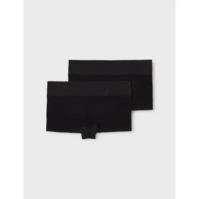 LMTD Nlfkailey Rib Hipster 2Pack Noos - Black - 134/140