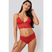 NA-KD Lingerie Romantic Lace Hipster - Red