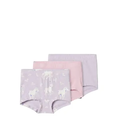name it Nmftights 3P Pastel Lilac Horse Noos - Pink - 86