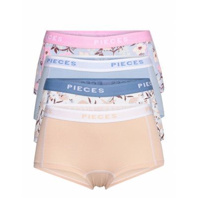 Pclogo Lady Flower Power 4-Pack Bc Lingerie Panties Hipsters/boyshorts Multi/mönstrad Pieces