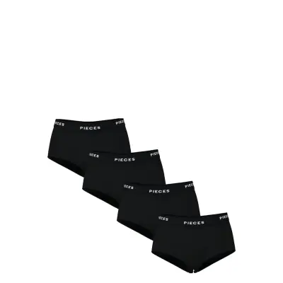 Pieces Pclogo Lady 4 Pack Solid Noos Bc - Black - XS