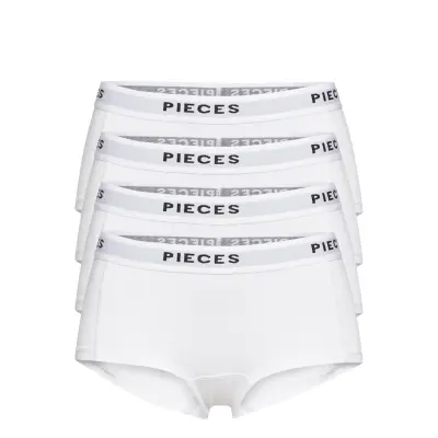 Pieces Pclogo Lady 4 Pack Solid Noos Bc - White - XS