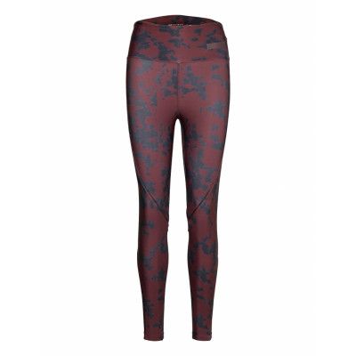 Printed Piping Tights Running/training Tights Röd Röhnisch