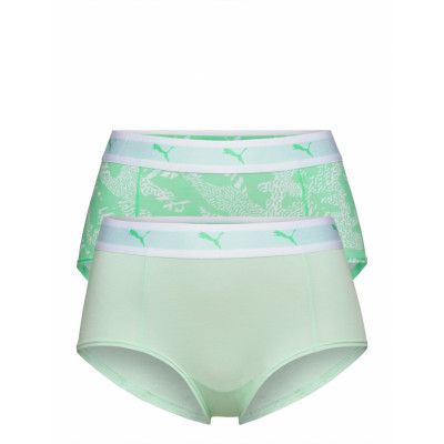 Puma Aop Mini Short 2p Hang Lingerie Panties Hipsters/boyshorts Grön PUMA