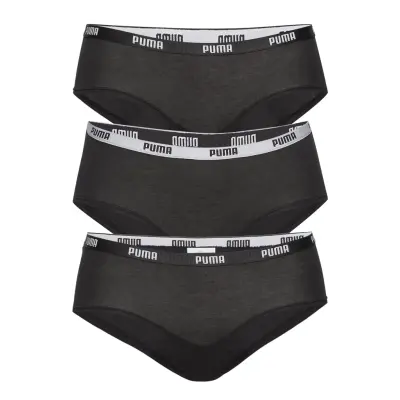 Puma Hipster 3P Pack *Villkorat Erbjudande Lingerie Panties Hipsters/boyshorts Svart PUMA