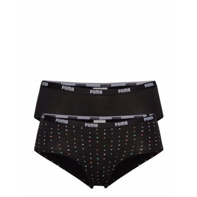 Puma Hipster Aop 2p Hang Lingerie Panties Hipsters/boyshorts Svart PUMA
