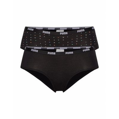 Puma Hipster Aop 2p Pack Lingerie Panties Hipsters/boyshorts Svart PUMA