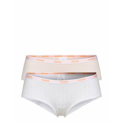 Puma Hipster Aop 2p Pack Lingerie Panties Hipsters/boyshorts Vit PUMA