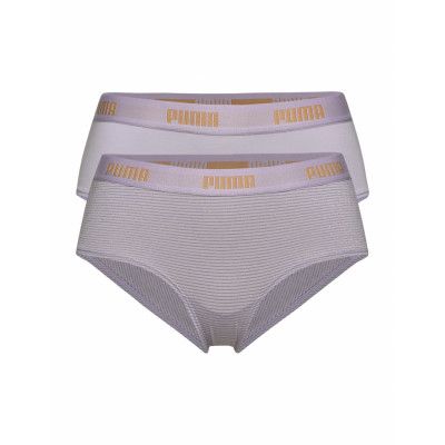 Puma Metal Stripe Hipster 2p Pack Lingerie Panties Hipsters/boyshorts Lila PUMA