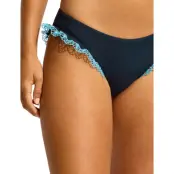 Seafolly Lucia Hipster Pant W/ Embroidery - Blue - 36