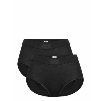 Sloggi Double Comfort Maxi 2P Lingerie Panties High Waisted Panties Svart Sloggi