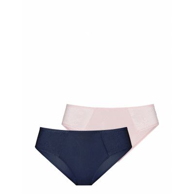 Talia - 2Pp Cheeky_Hipster *Villkorat Erbjudande Lingerie Panties Hipsters/boyshorts Marinblå Dorina