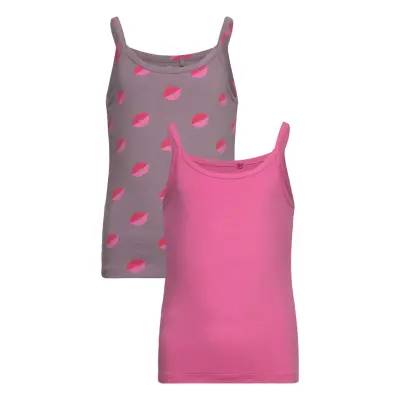 The New Tnthe New Strap Top 2-Pack - Pink - 122/128