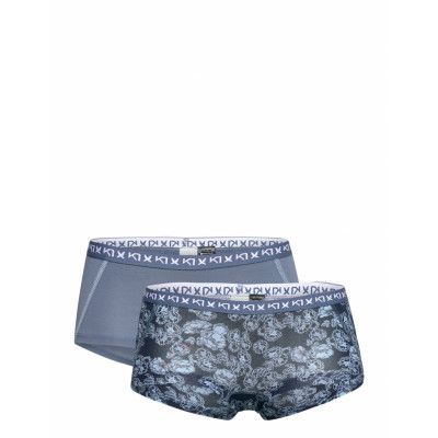 Tina Hipster 2Pk *Villkorat Erbjudande Lingerie Panties Hipsters/boyshorts Blå Kari Traa
